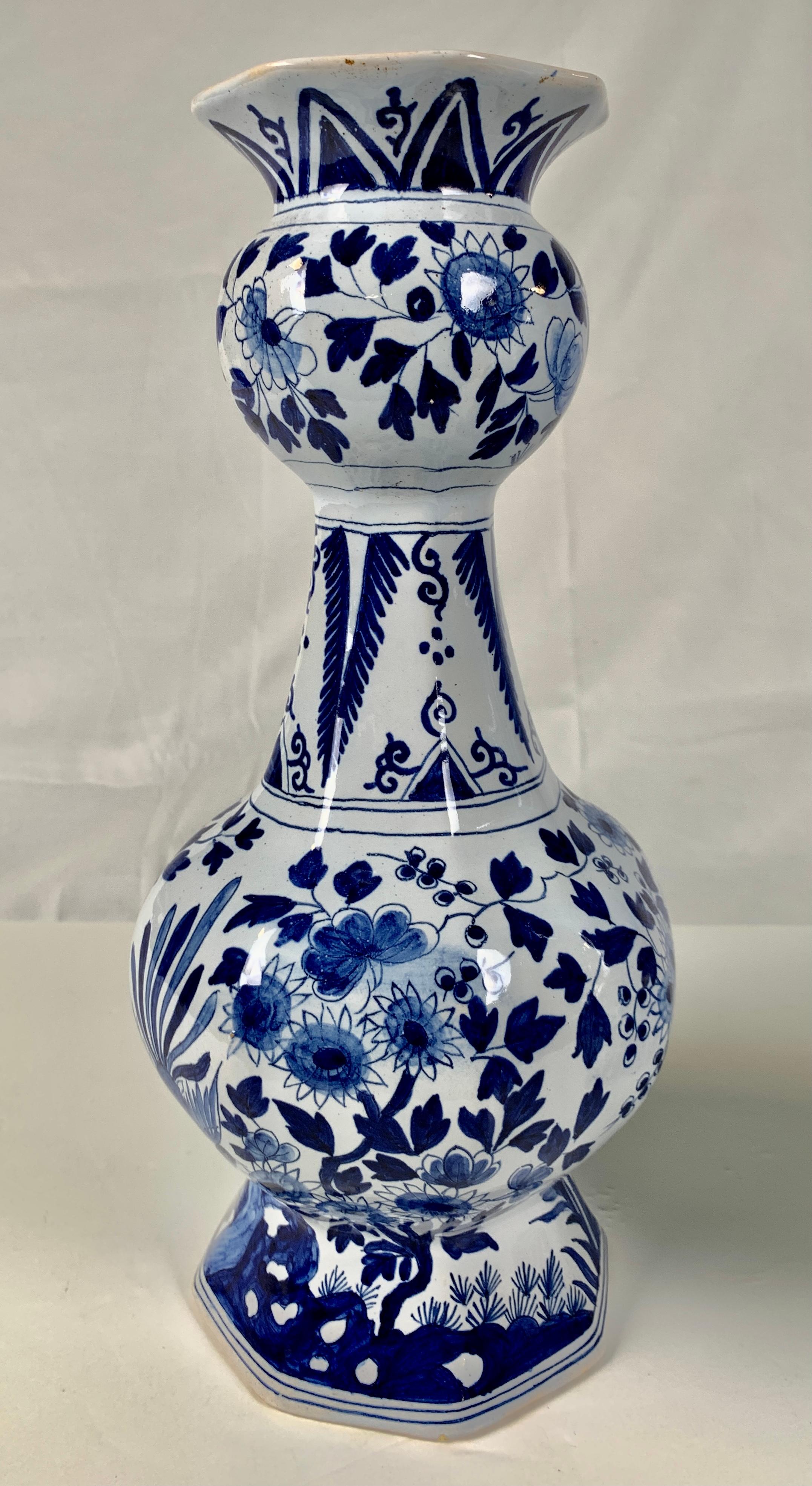 Pair of Blue and White Delft Vases 1