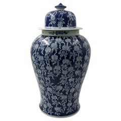 Pair of Blue and White Ginger Jars