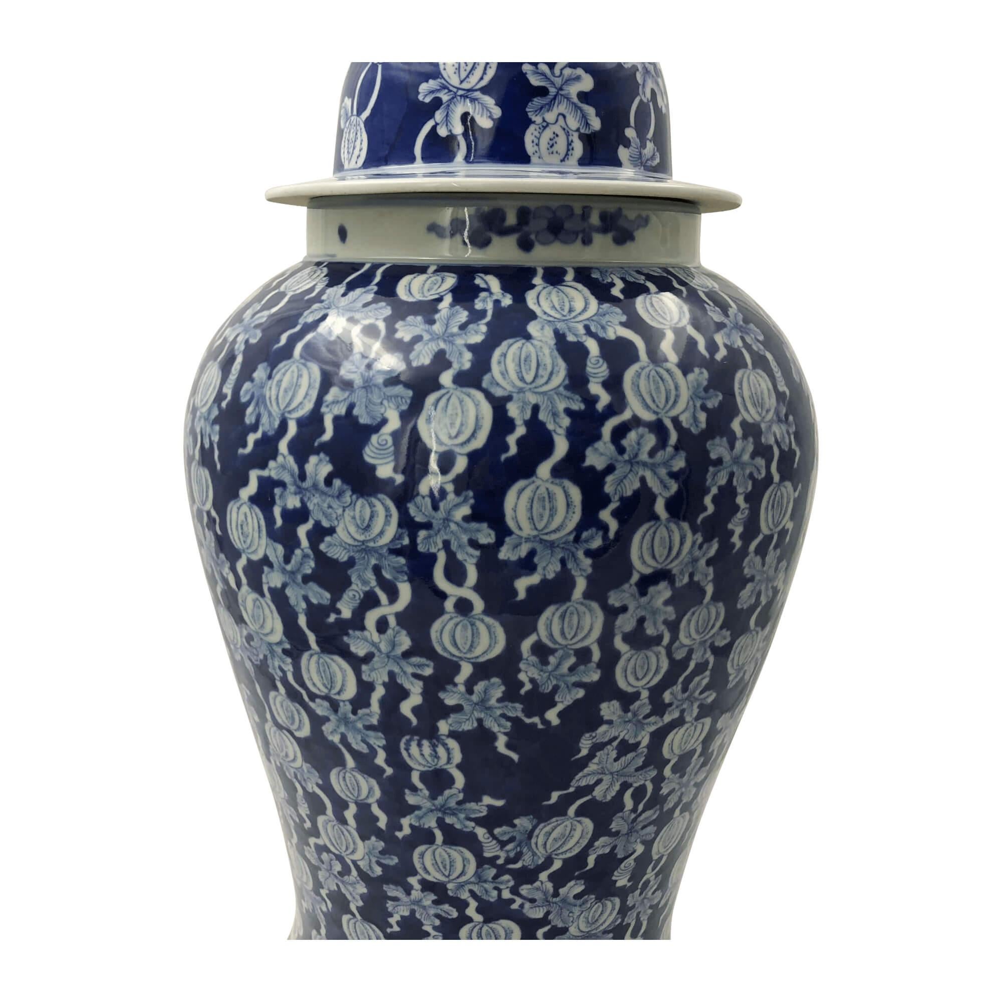 Chinese Pair of Blue and White Ginger Jars