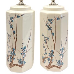 Pair of Blue and White lamps