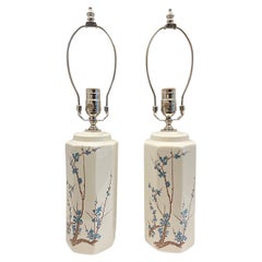 Pair of Blue and White lamps