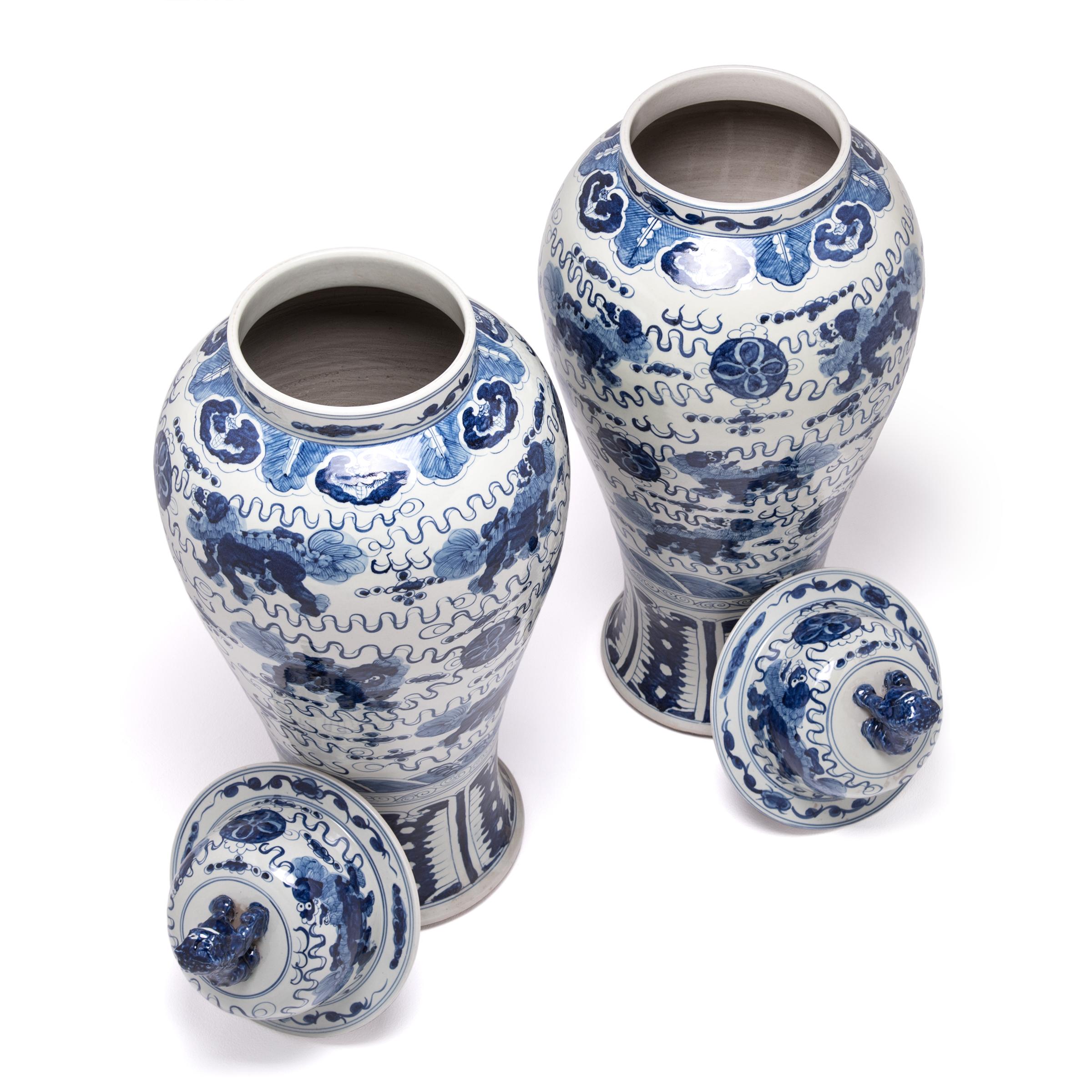 Dating back to the Tang dynasty, blue and white porcelain has played a long and celebrated role in Chinese ceramic history. Prized for its pristine white surface and finely painted decoration in rich cobalt blue, blue and white porcelain was