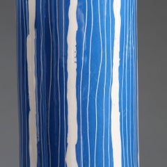 Pair of Blue and White Studio Pottery Vases