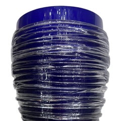 Pair of Blue Art Glass Sconces