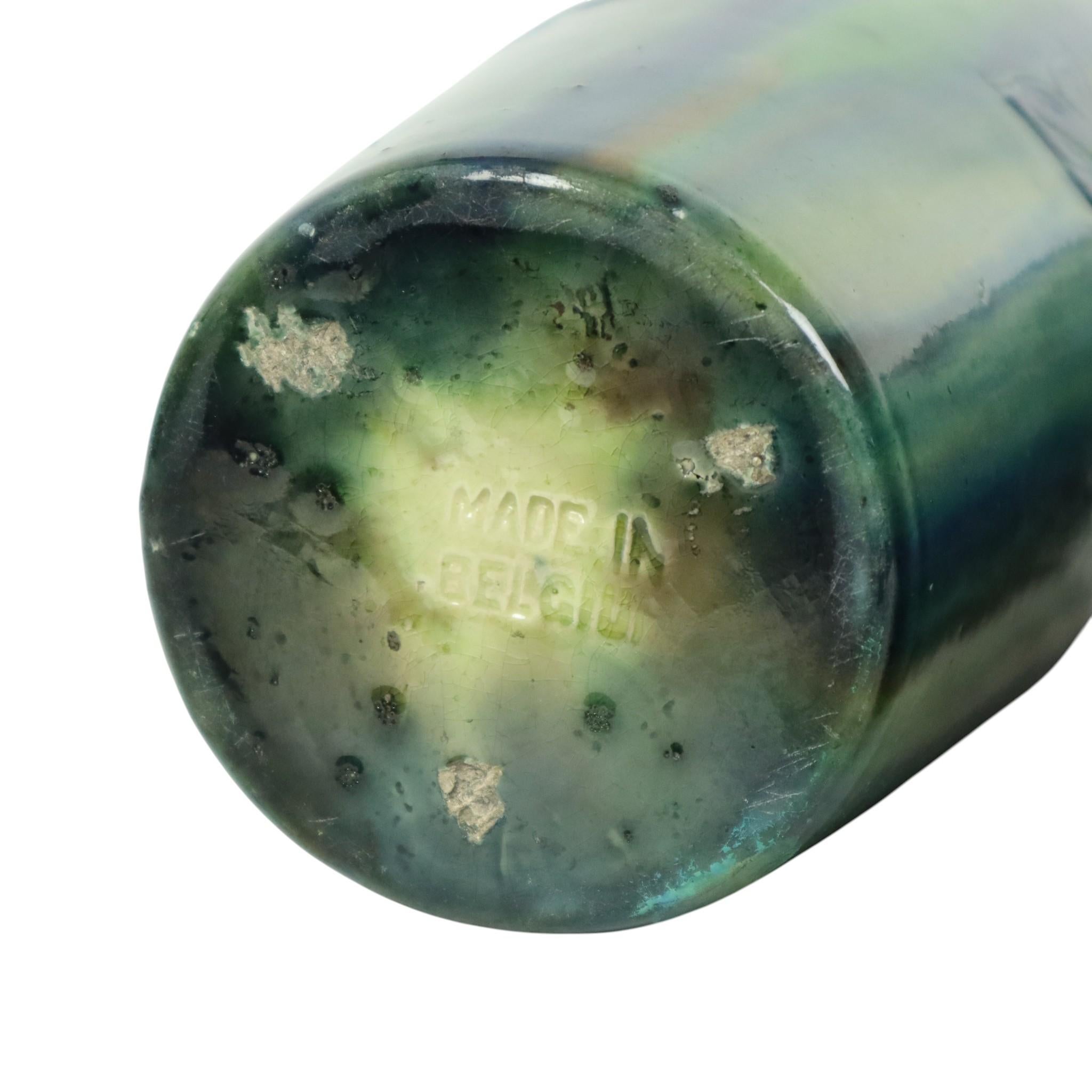 Paar blaue Jugendstilvasen Flämische Töpferei Antiques im Angebot 11