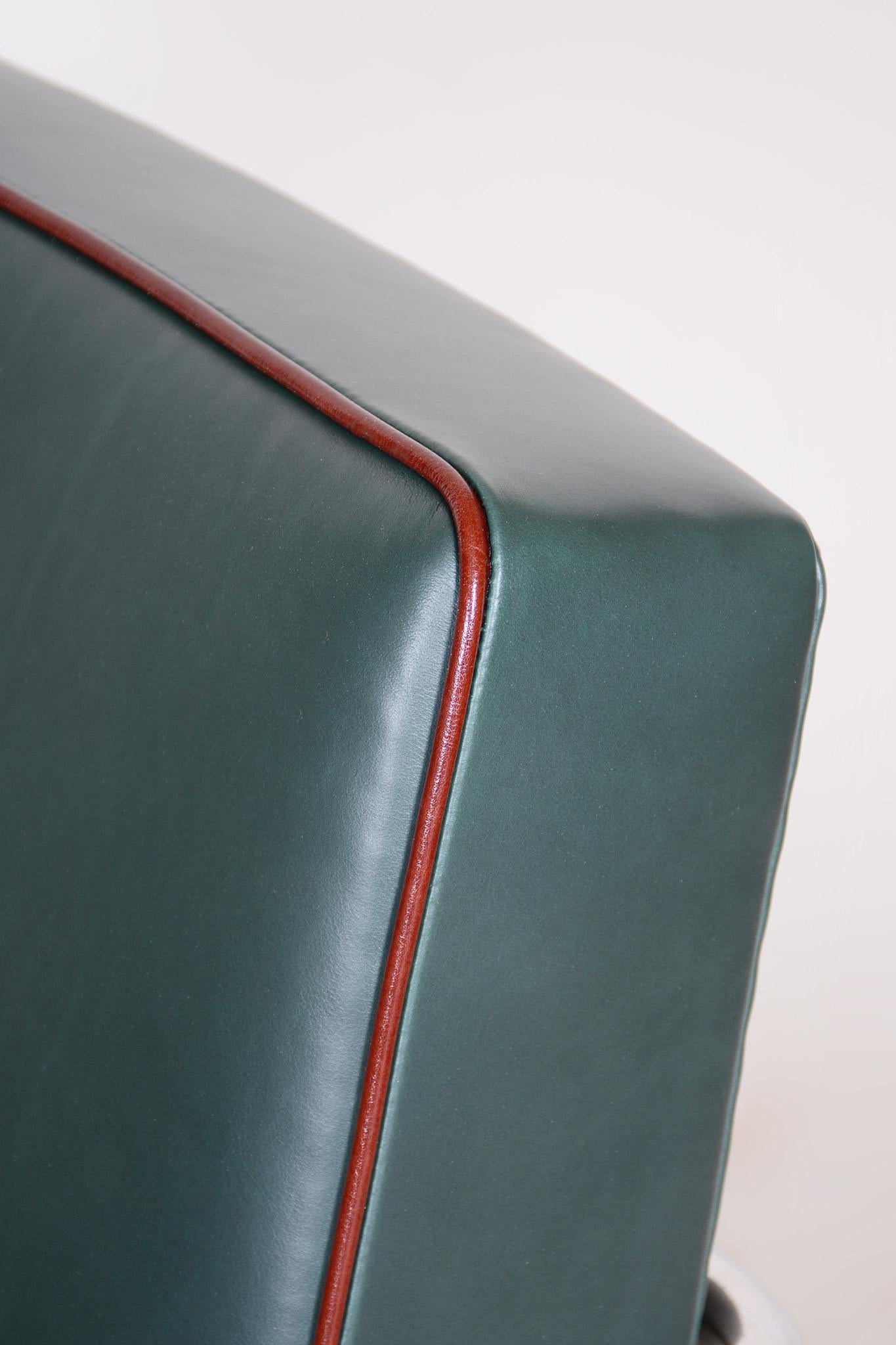 Pair of Blue Bauhaus Armchairs, Made by Mucke Melder in 1930s Czechia For Sale 1