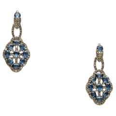 Boucles d'oreilles en goutte - Saphir