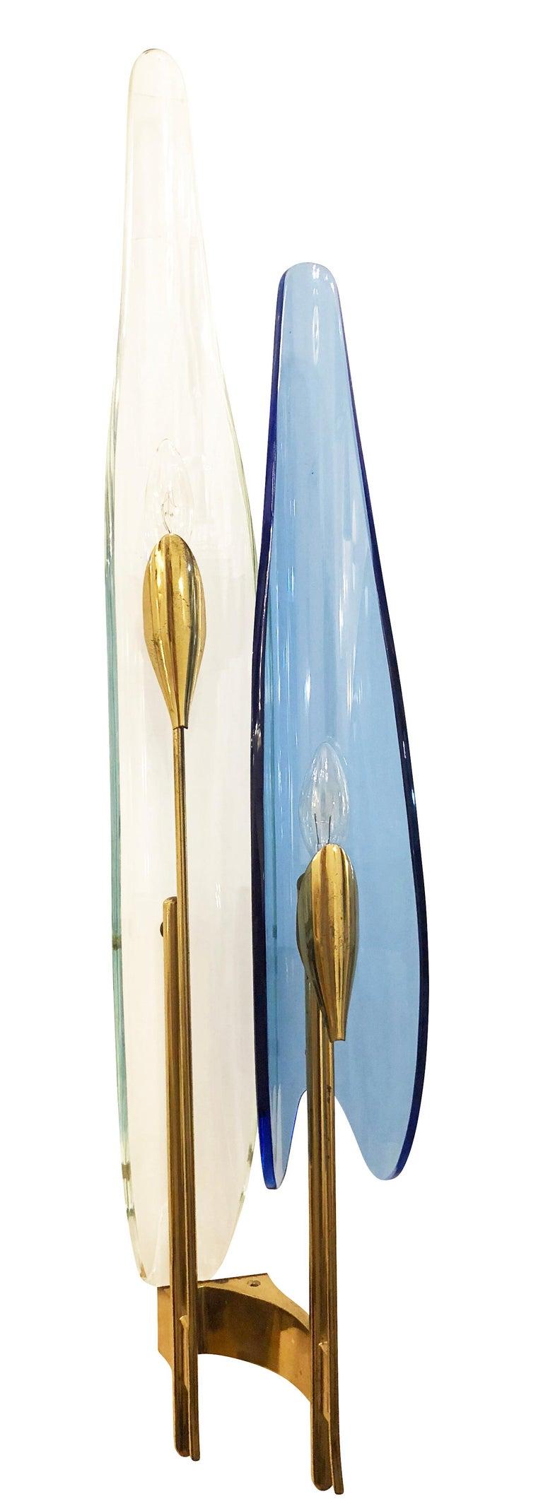 Brass Pair of Blue 