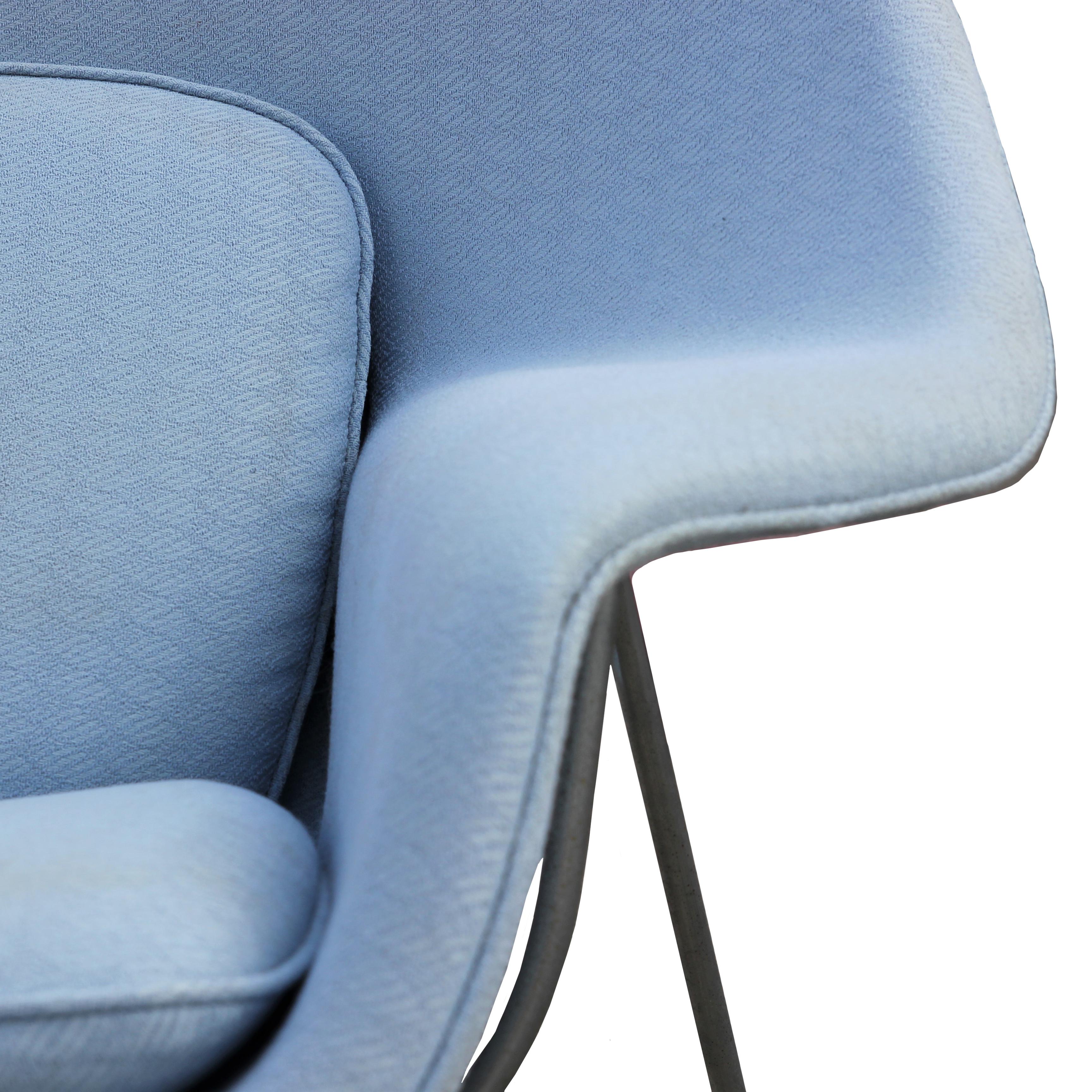 blue chrome ufo chair