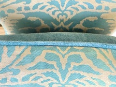 Pair of Blue Fortuny Damask Pillows