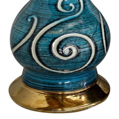 Pair of Blue-Glazed French Porcelain Lamps