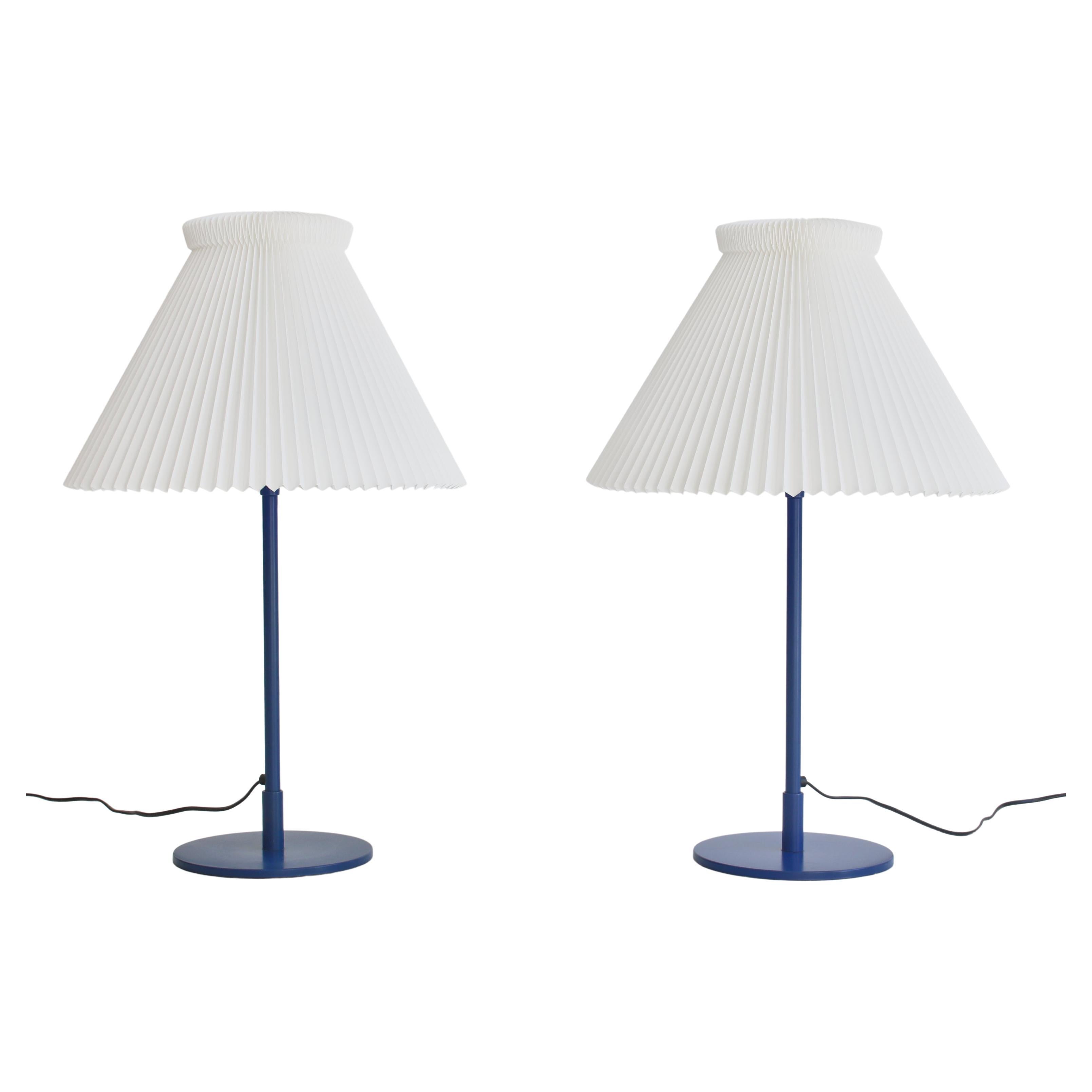 Paire de lampes de bureau Le Klint bleues « Modèle 373 » de Flemming Agger, 1970