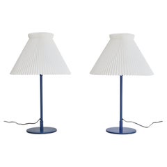 Pair of Blue Le Klint Table Lamps "Model 373" by Flemming Agger, 1970s