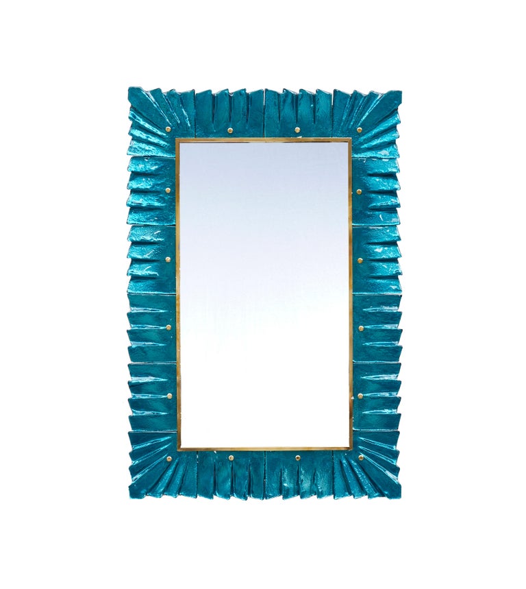 Pair of Blue Mirrors by Studio Glustin at 1stDibs