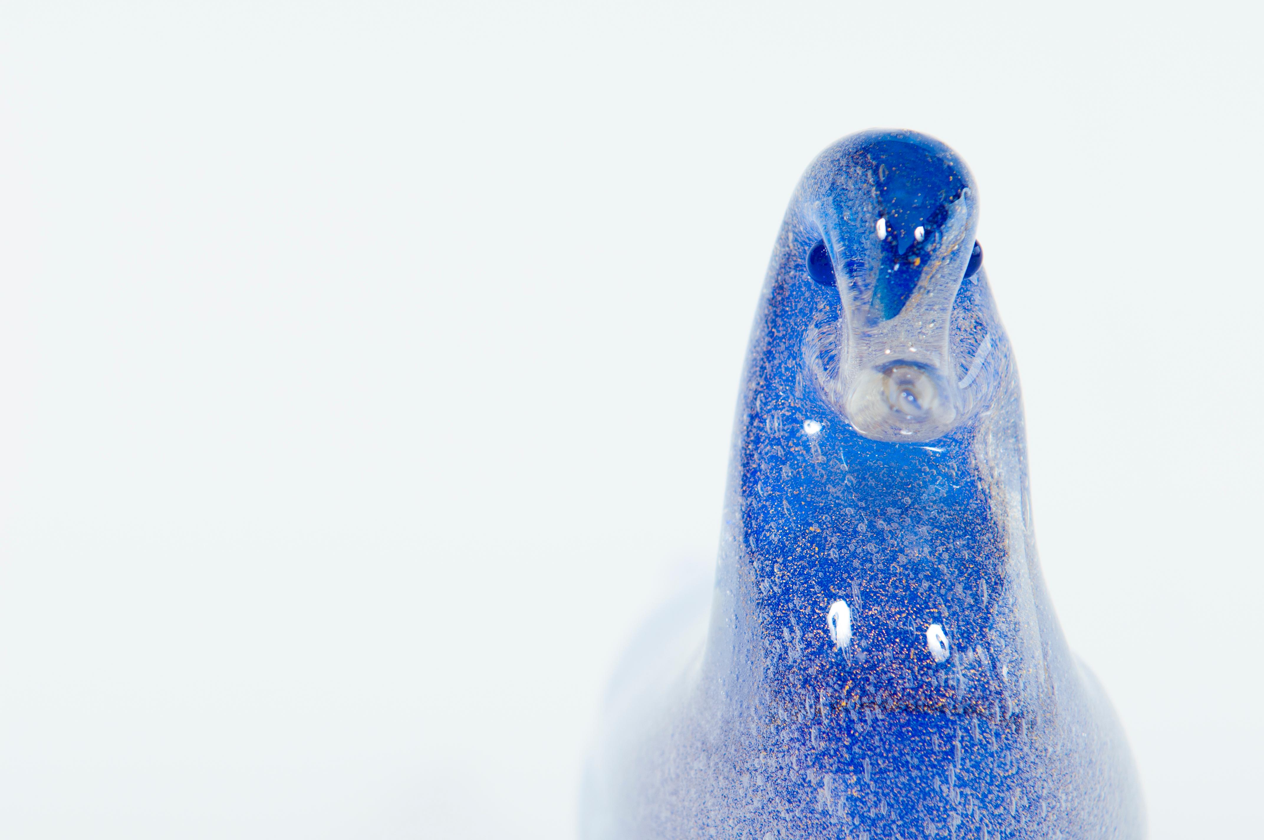 Paar blaue Entenskulpturen aus Muranoglas, signiert Cenedese, Italien, 1980er Jahre im Angebot 7