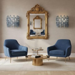 Pair of blue Murano Glass sconces