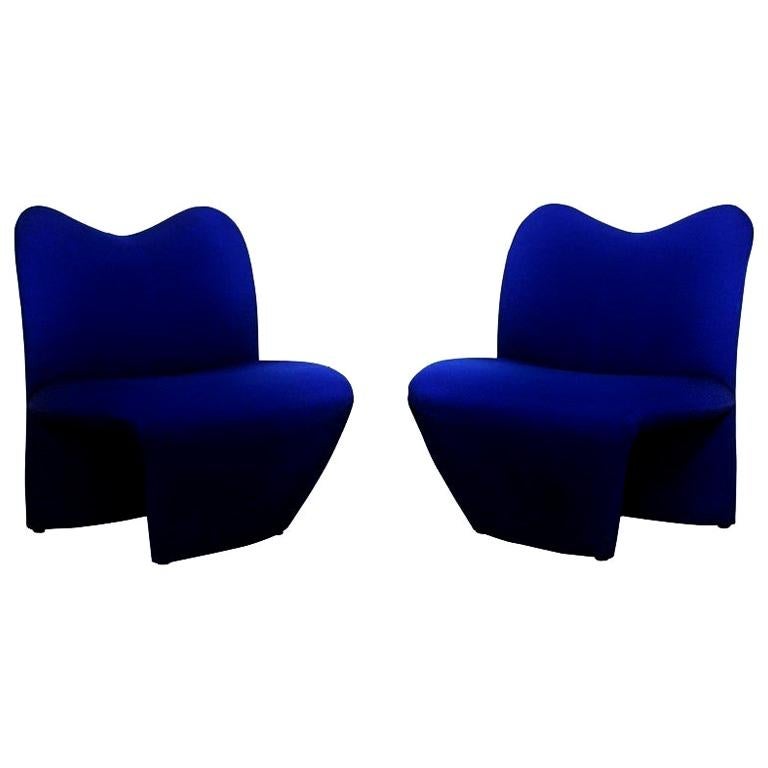 Pair of Blue Sculptural Pop Art Chairs