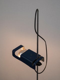 Pair of Blue "Spider" Floor Lamps by Joe Colombo for O-Luce, 1965