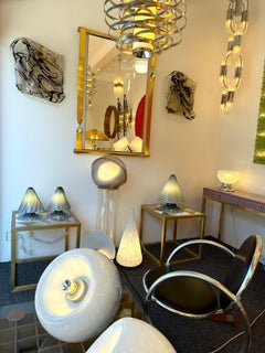 Coppia di lampade in vetro di Murano a spirale blu di La Murrina, Italia, anni '70