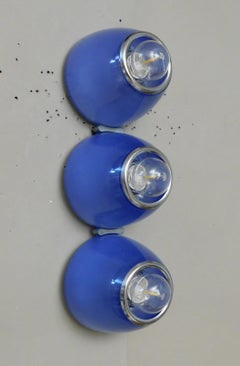 Coppia di applique/lampade da incasso Tilos blu di Ernesto Gismondi per Artemide