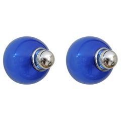 Pair of Blue Tilos Sconces/Flush Mounts by Ernesto Gismondi for Artemide