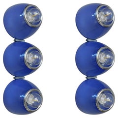 Pair of Blue Tilos Sconces/Flush Mounts by Ernesto Gismondi for Artemide