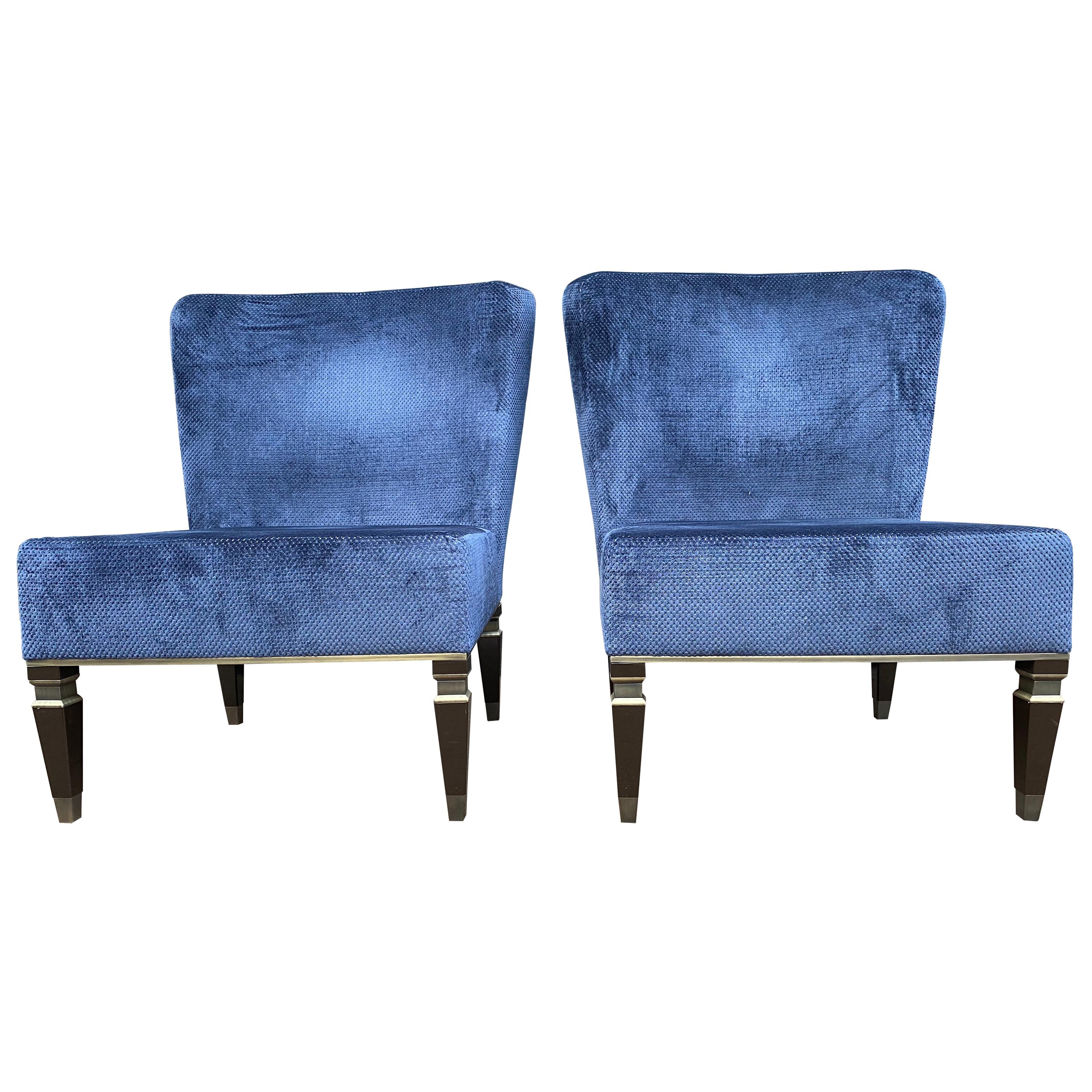 Pair of Blue Velvet Armchairs Heritage, 2020
