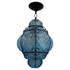 Pair of Blue Venetian Lanterns, Sold Individually