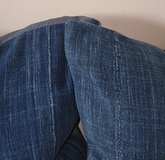 Pair of Blue Vintage Linen Pillows