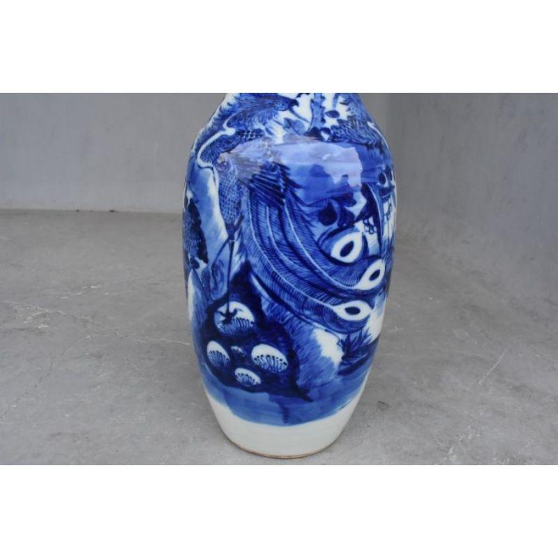 Chinese Pair of Blue White Vases from China For Sale