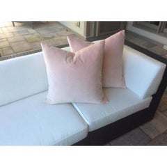 Pair of Blush Pink Velvet Pillows