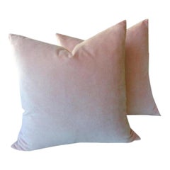 Coppia di cuscini in velluto rosa blush