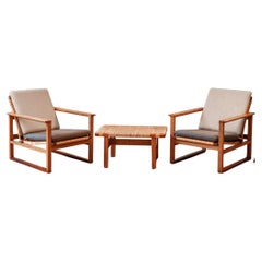 Retro Pair of BM 2256 lounge chairs by Borge Mogensen