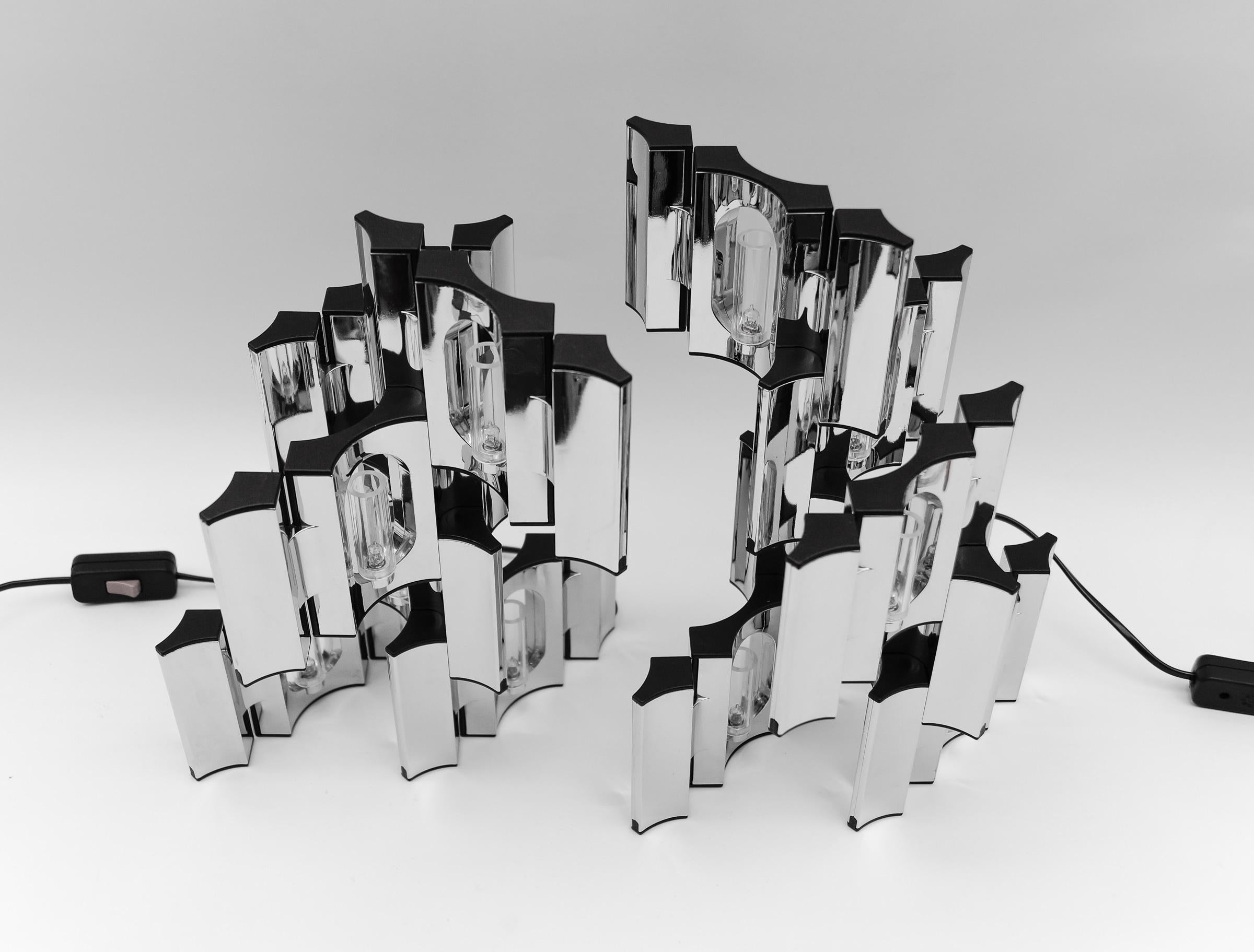 Mid-20th Century Pair of BMF Nagel Modular Table Lamps, 1960s Germany For Sale