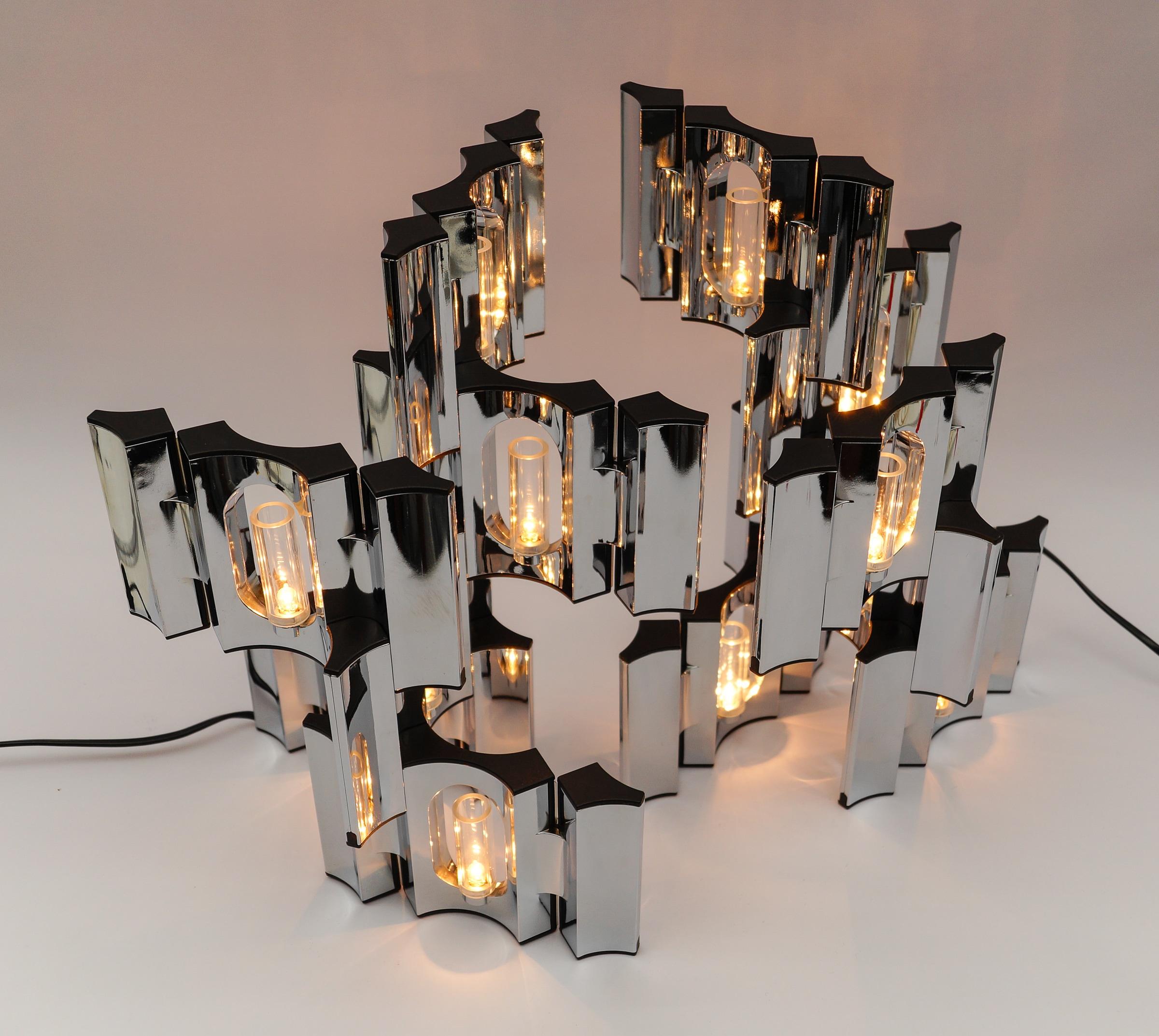 Metal Pair of BMF Nagel Modular Table Lamps, 1960s Germany For Sale