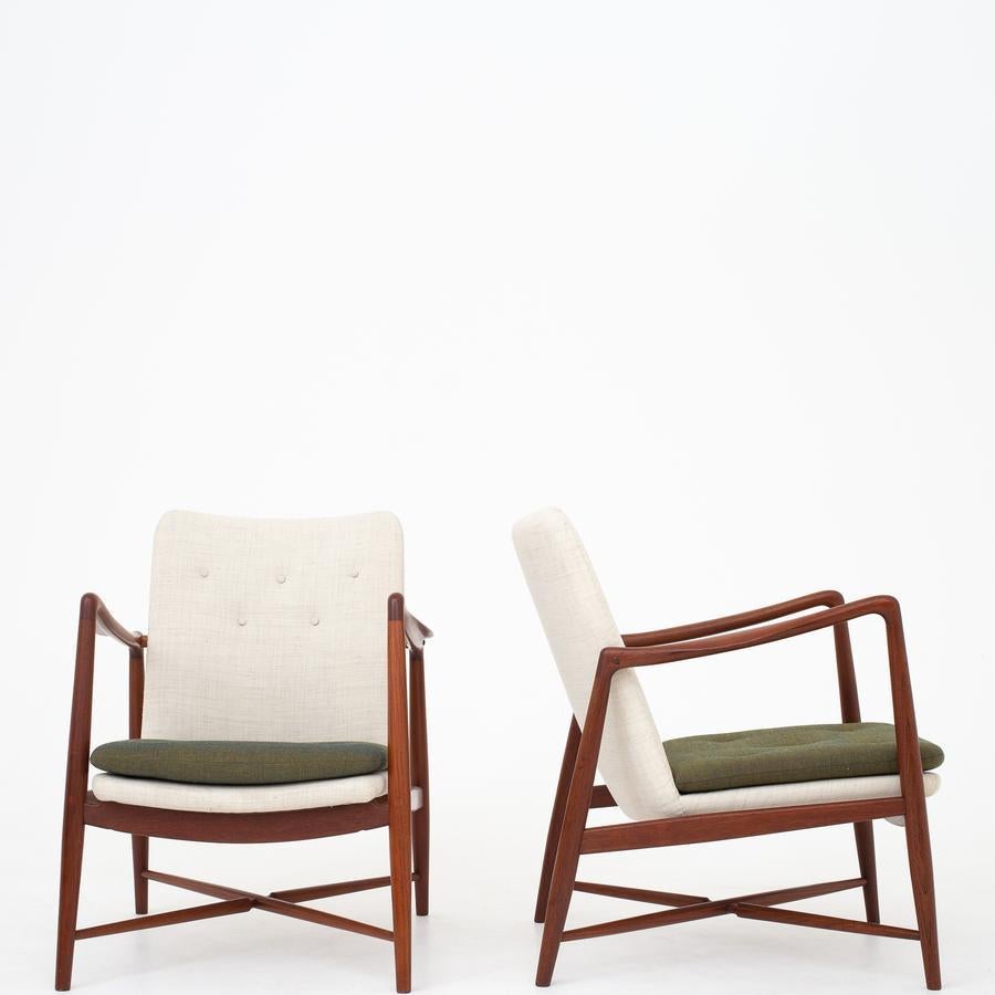 Teak Pair of BO 59 Fireplace Chairs by Finn Juhl