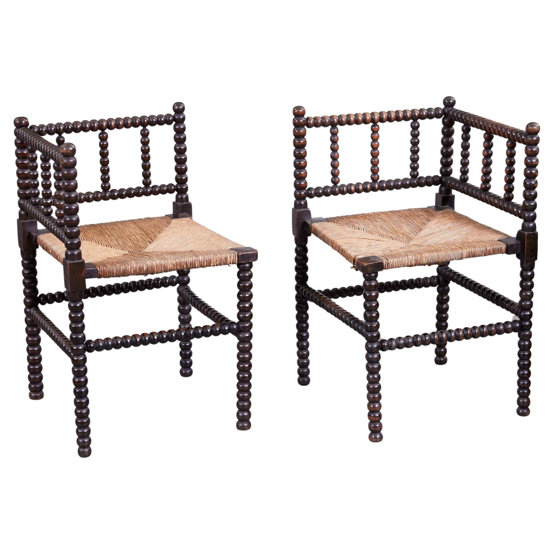 Pair of Bobbin Turned Chairs