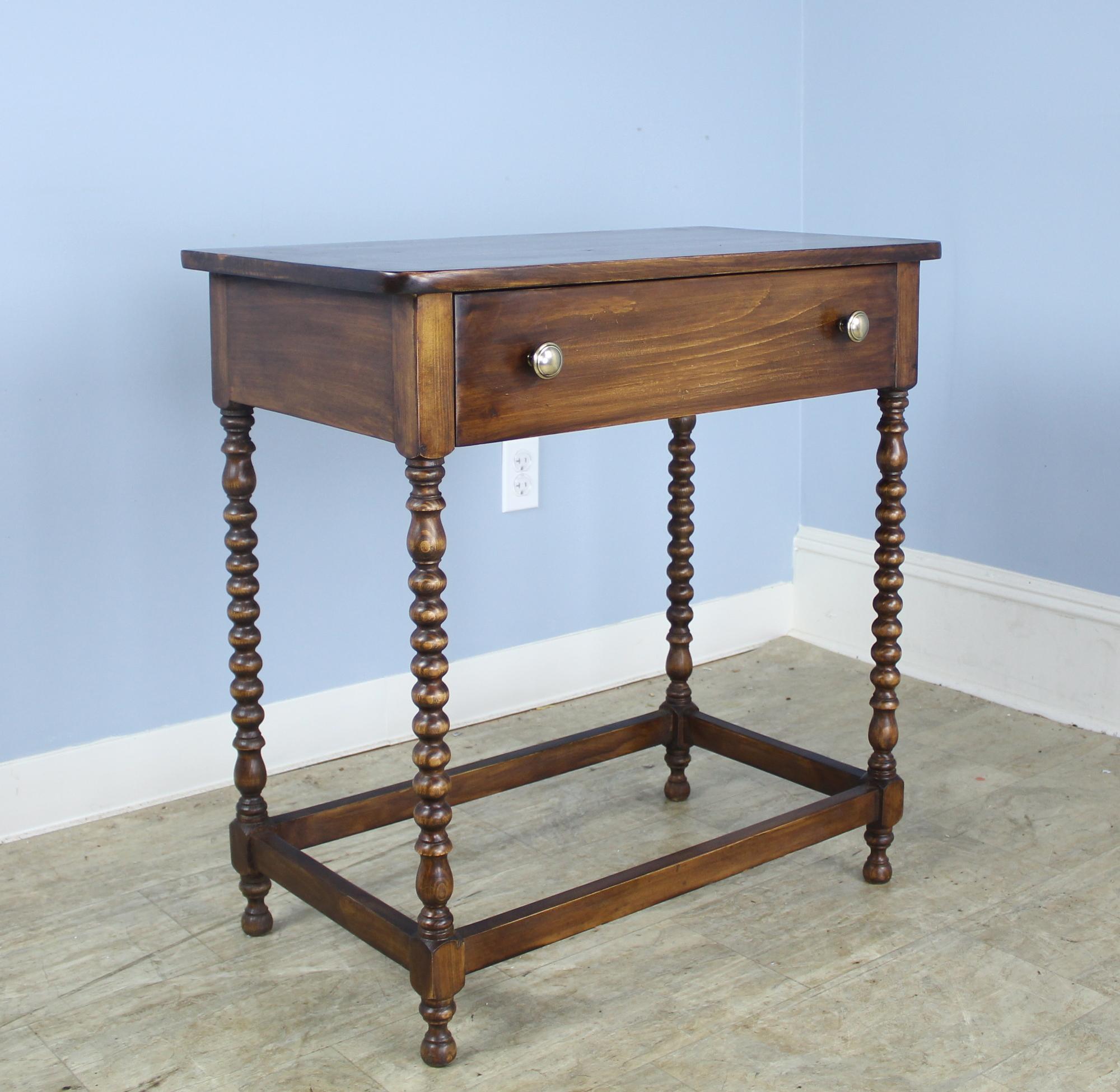 bobbin leg bedside table