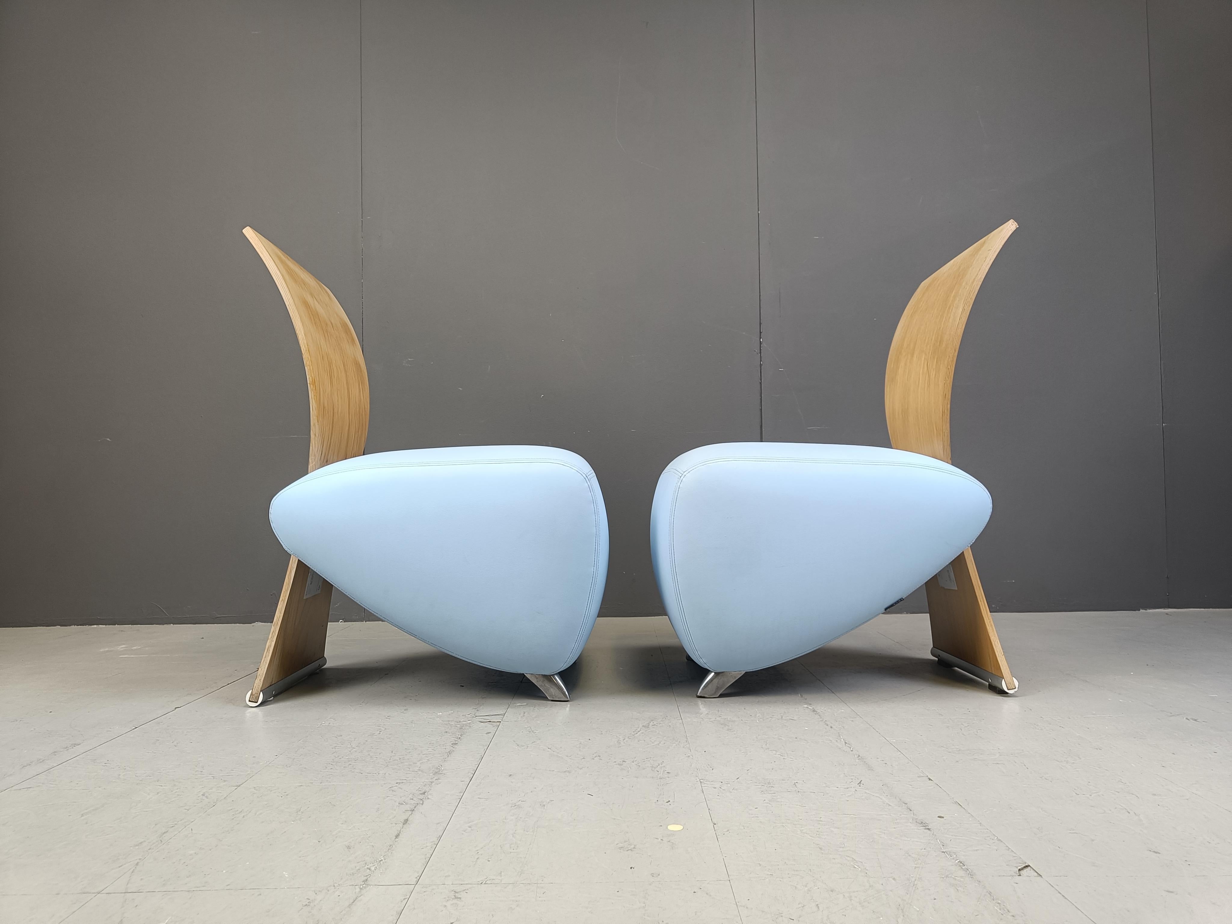 Tedesco Coppia di sedie Bobo Lounge di Dietmar Scharping per Dauphin, anni 2000 in vendita