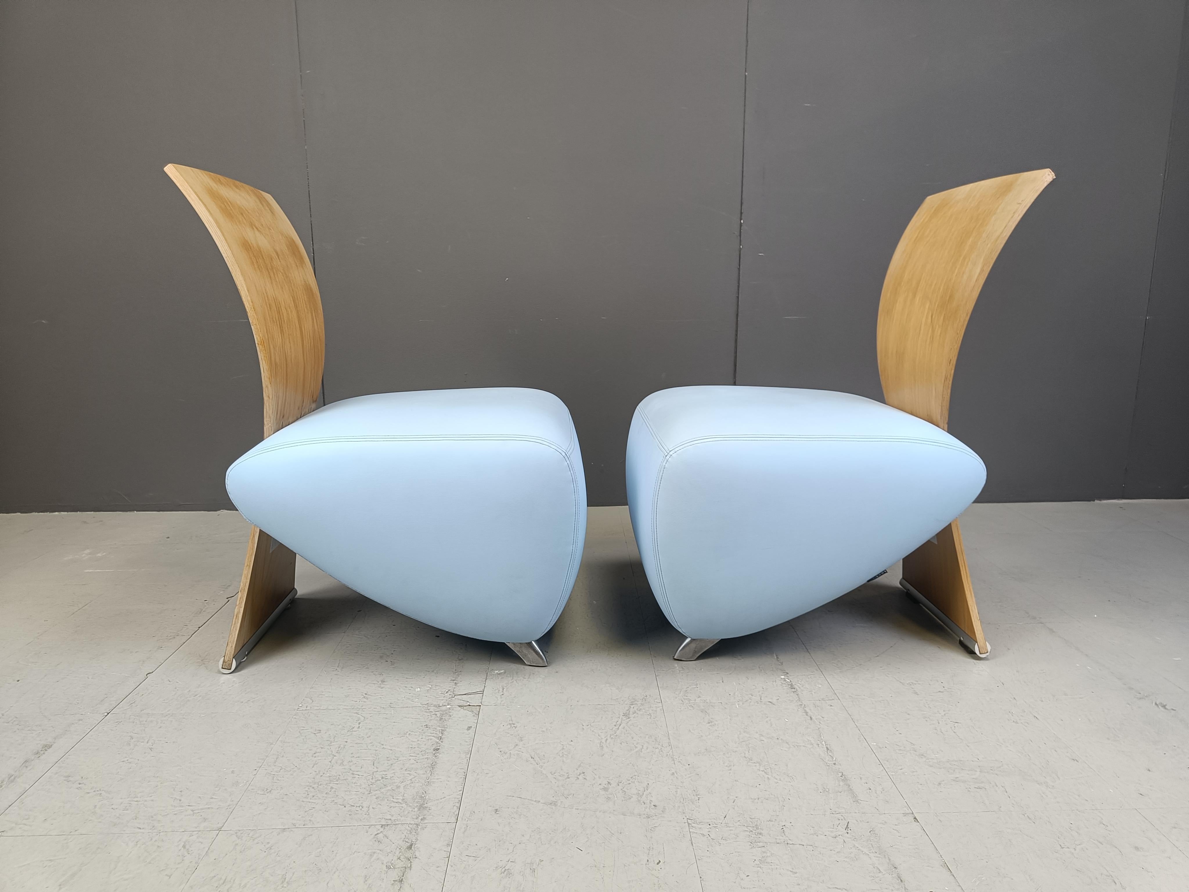 Pareja de sillones Bobo Lounge de Dietmar Scharping para Dauphin, años 2000 en Bueno estado para la venta en Leuven, Vlaams Gewest