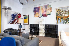 Pair of BoConcept Como System Matte White Lacquered Contemporary Shelving Units