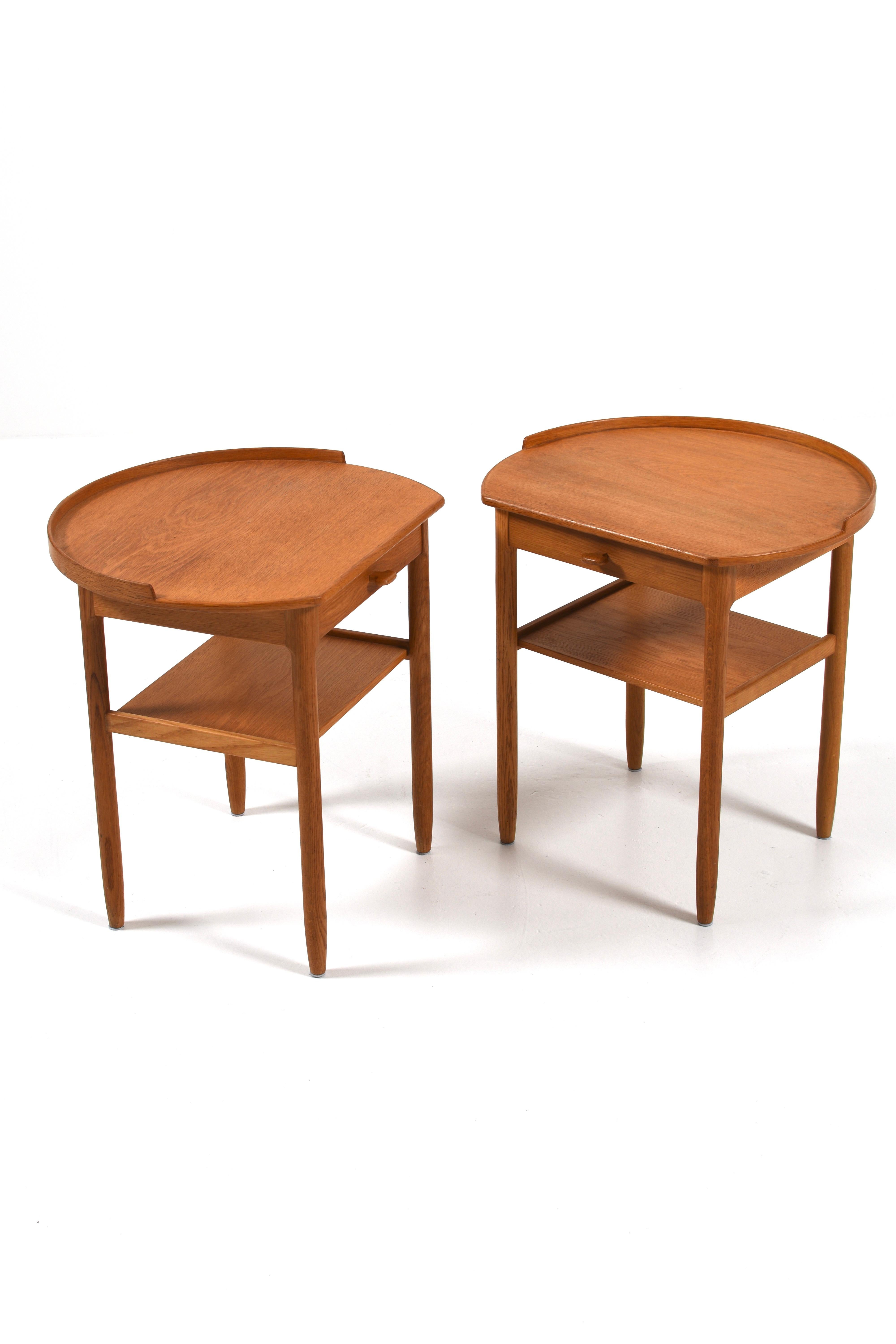 Paar Bodafors OAK Night Stands von Sven Engström und Gunnar Myrstrand 1960er Jahre im Angebot 3