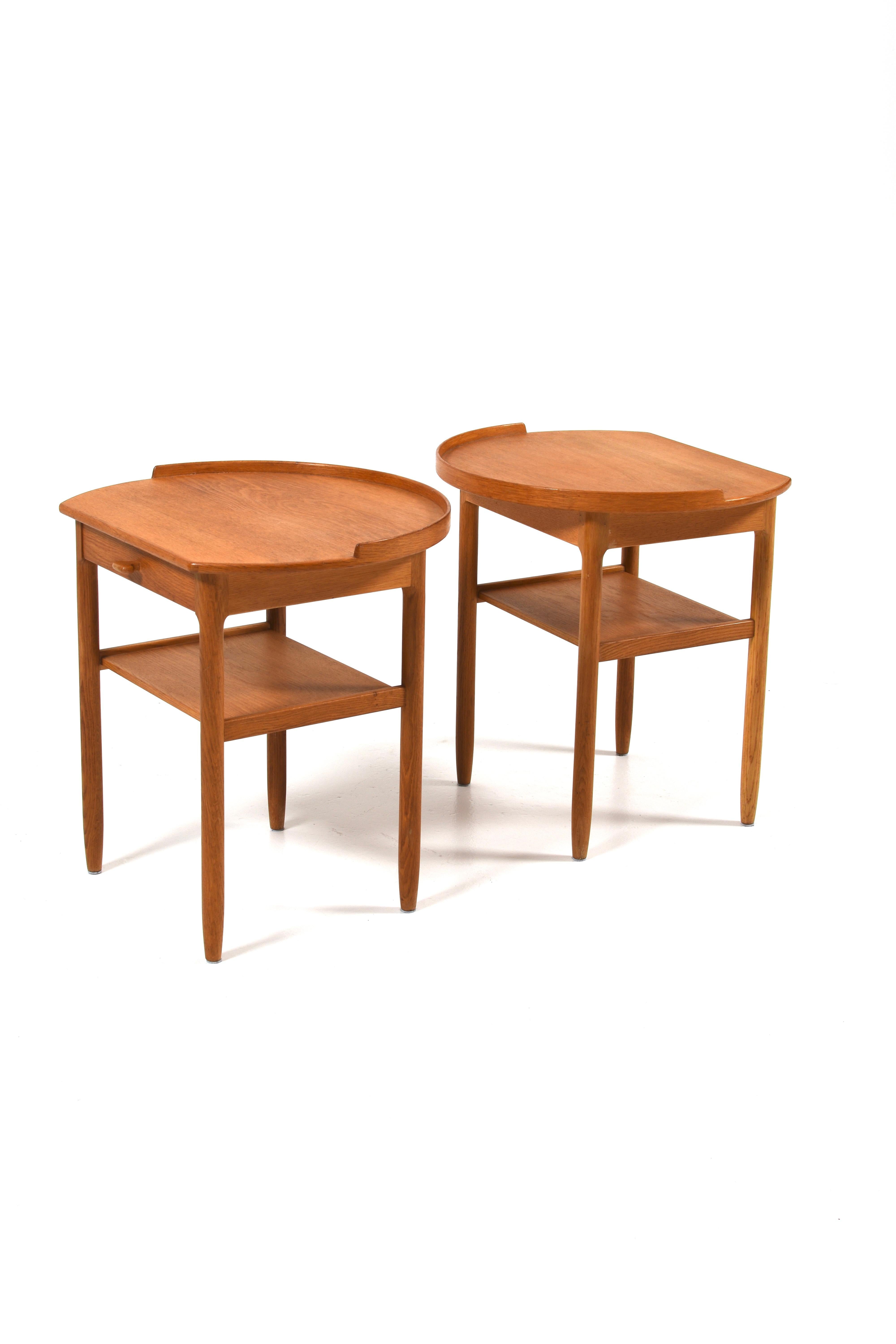 Paar Bodafors OAK Night Stands von Sven Engström und Gunnar Myrstrand 1960er Jahre im Angebot 8