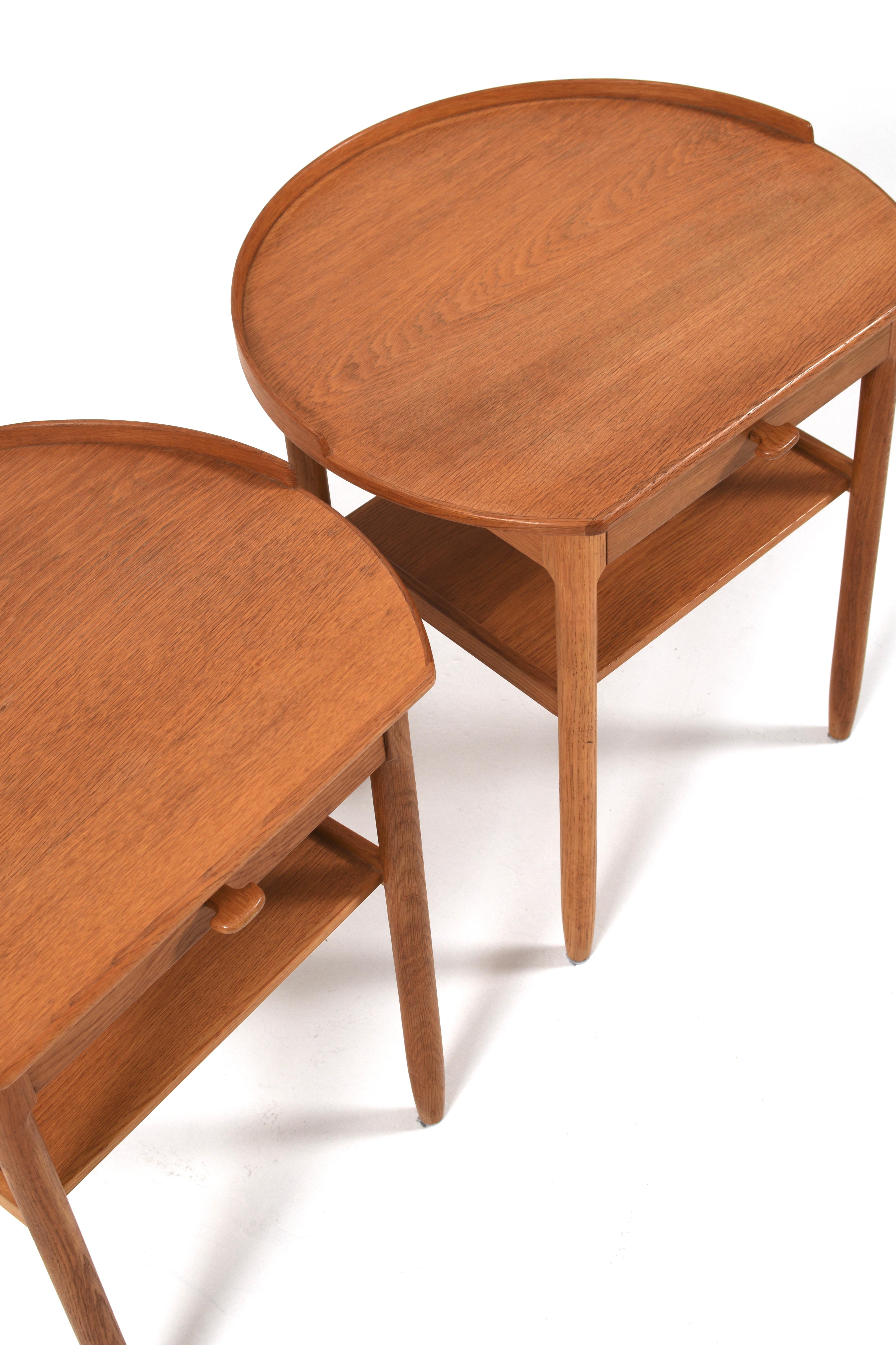 Paar Bodafors OAK Night Stands von Sven Engström und Gunnar Myrstrand 1960er Jahre im Angebot 9