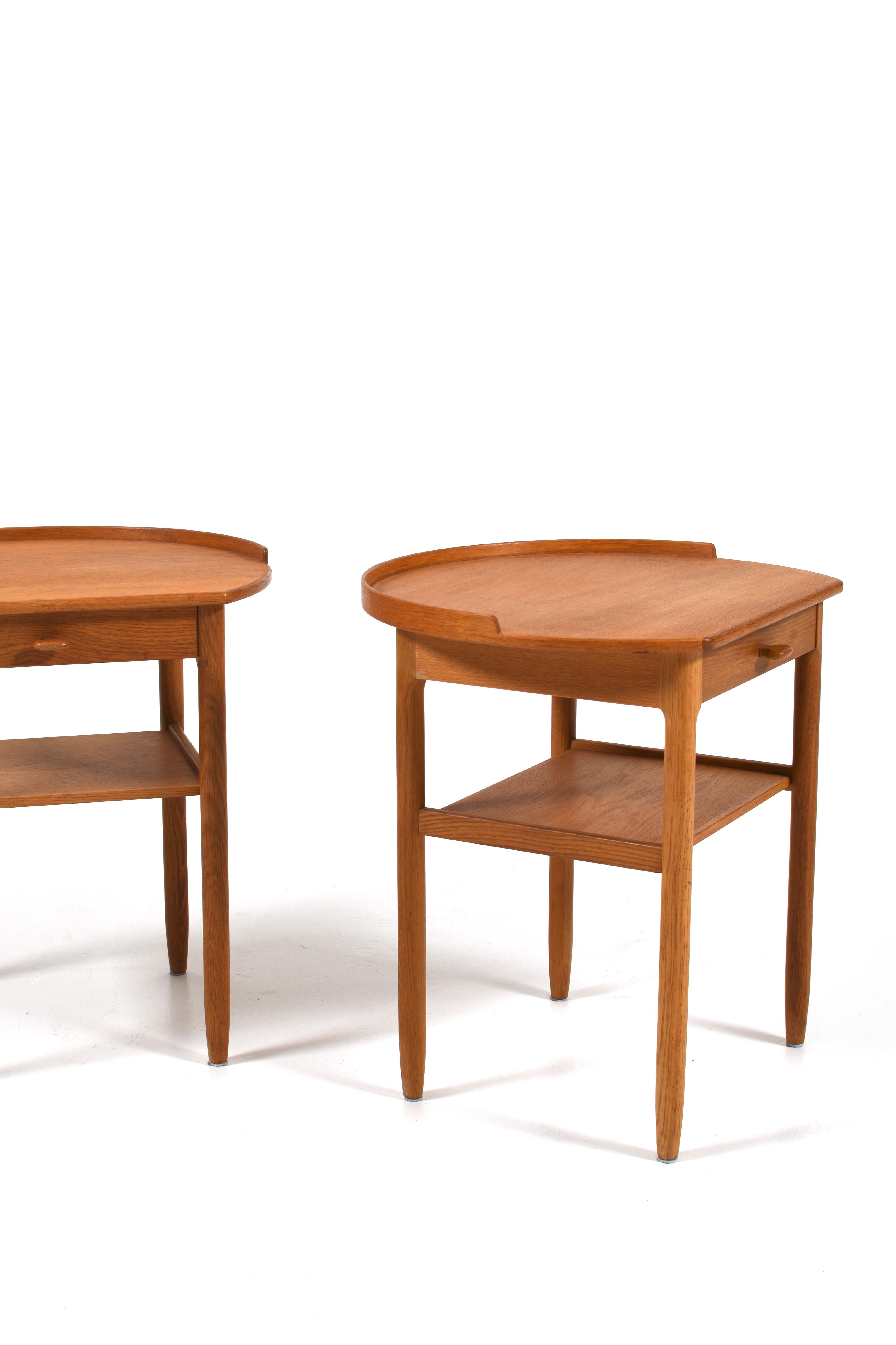 Paar Bodafors OAK Night Stands von Sven Engström und Gunnar Myrstrand 1960er Jahre (Schwedisch) im Angebot