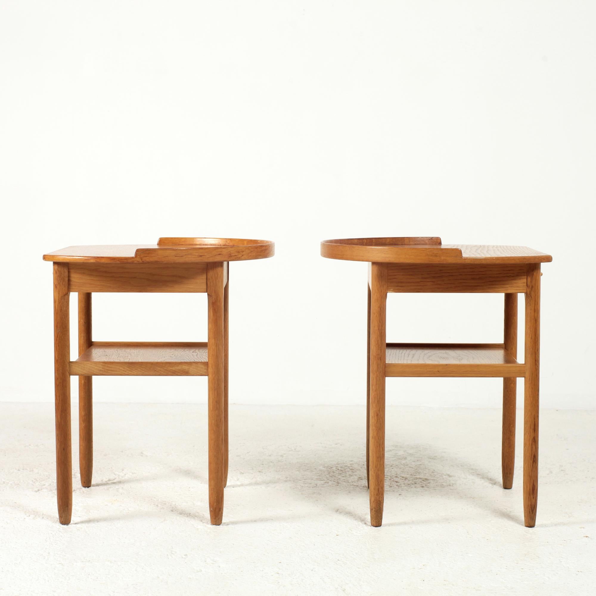 Pair of Bodafors Oak Night Stands by Sven Engström and Gunnar Myrstrand 1960's In Good Condition In Saint  Ouen, FR