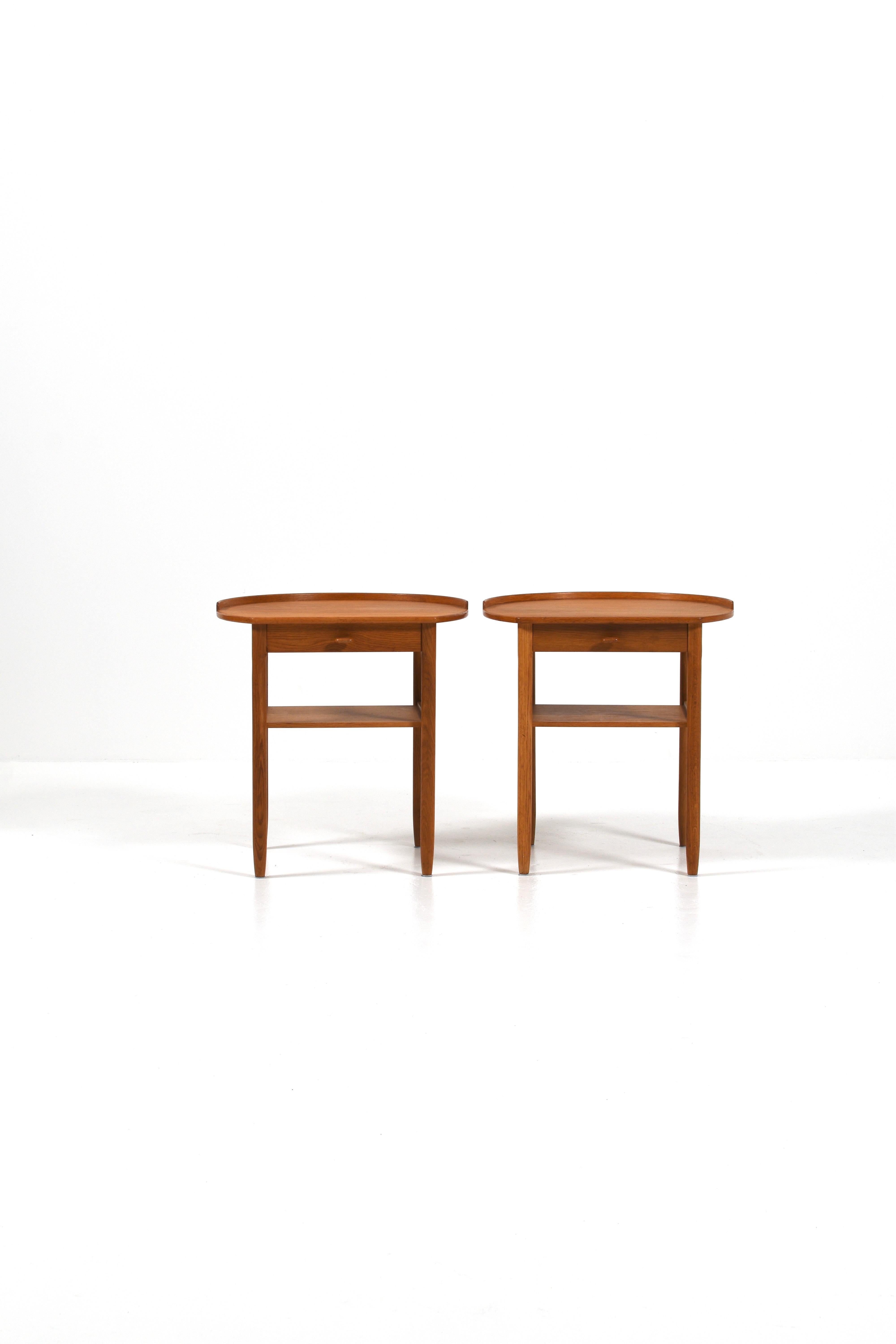 Paar Bodafors OAK Night Stands von Sven Engström und Gunnar Myrstrand 1960er Jahre im Angebot 2