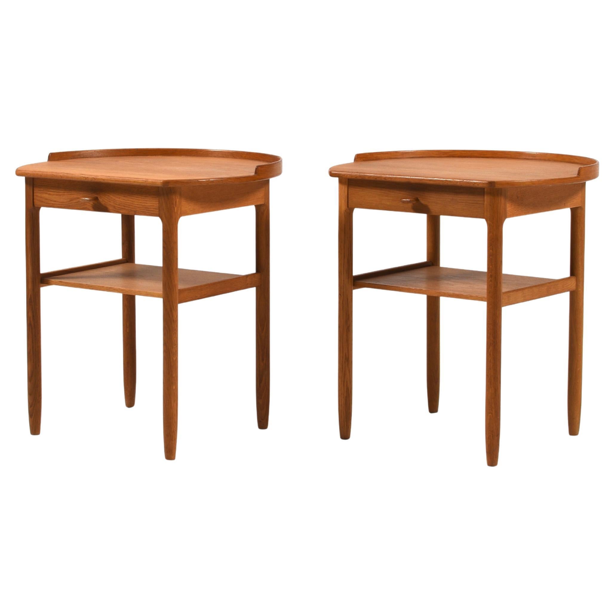Paar Bodafors OAK Night Stands von Sven Engström und Gunnar Myrstrand 1960er Jahre im Angebot
