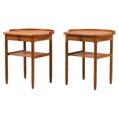 Pair of Bodafors Oak Night Stands by Sven Engström and Gunnar Myrstrand 1960's