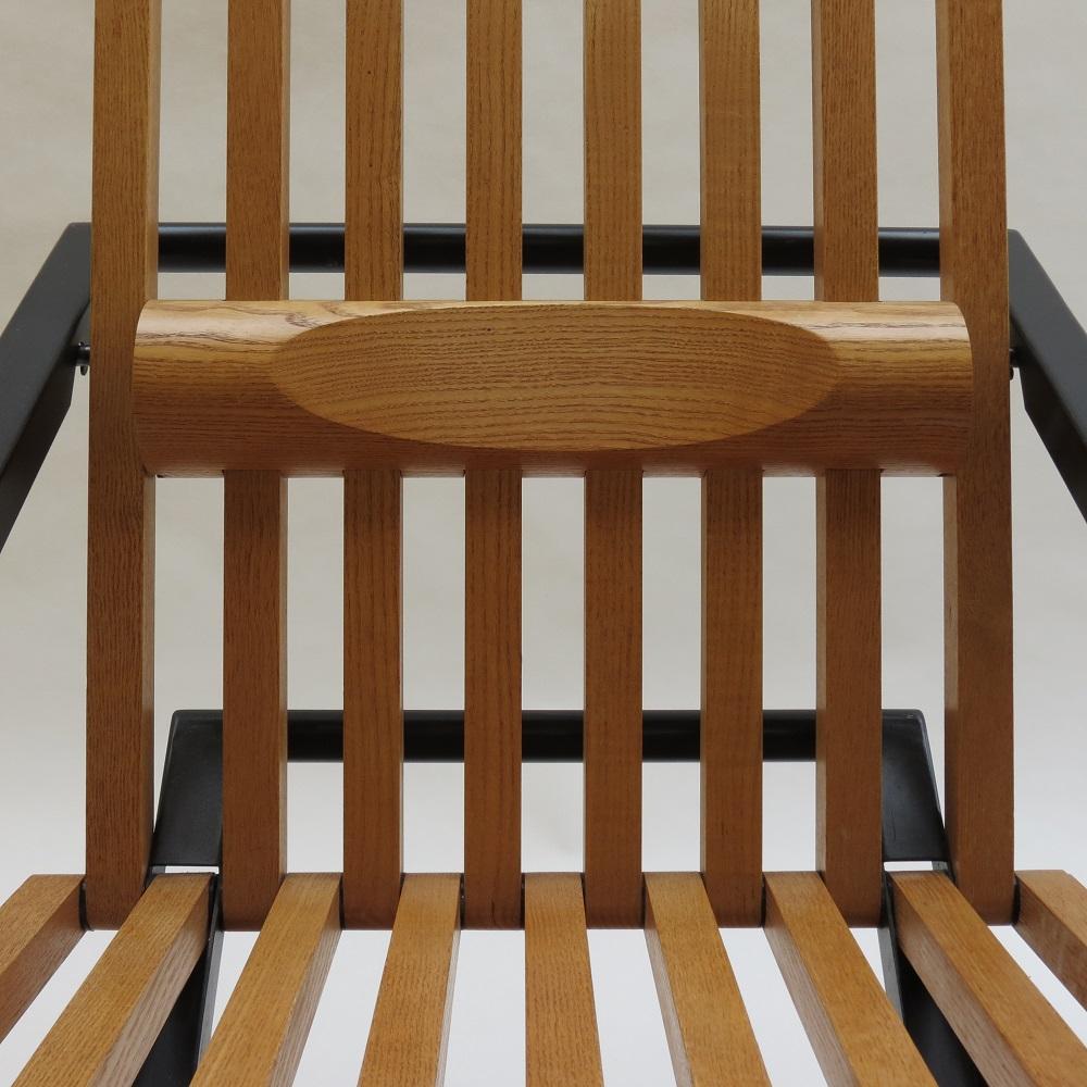 English Pair of Body Chairs by Jim Warren Pearl Dot 1979 Yoga Chair Slatted Ash Chair For Sale